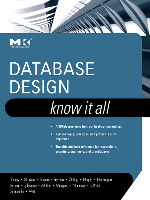 Title details for Database Design by Toby J. Teorey - Available